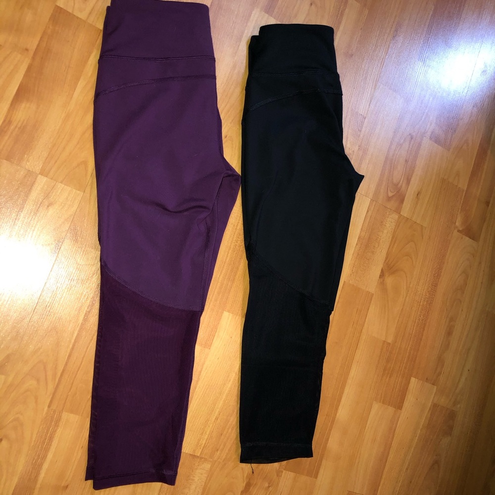 Old navy active crop leggings with mesh small